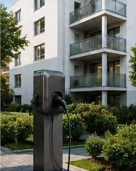 Mehrfamilienhaus mit Ladeinfrastruktur