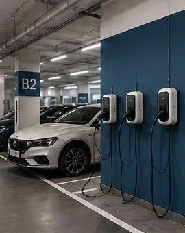 Tiefgarage mit Wallboxen